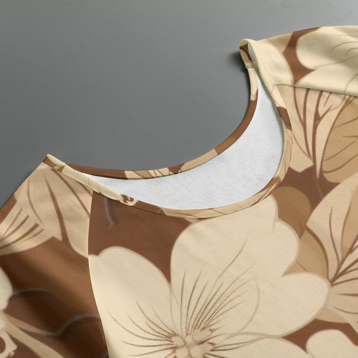 All-Over Print Women's Round Neck T-shirt With Raglan Sleeve