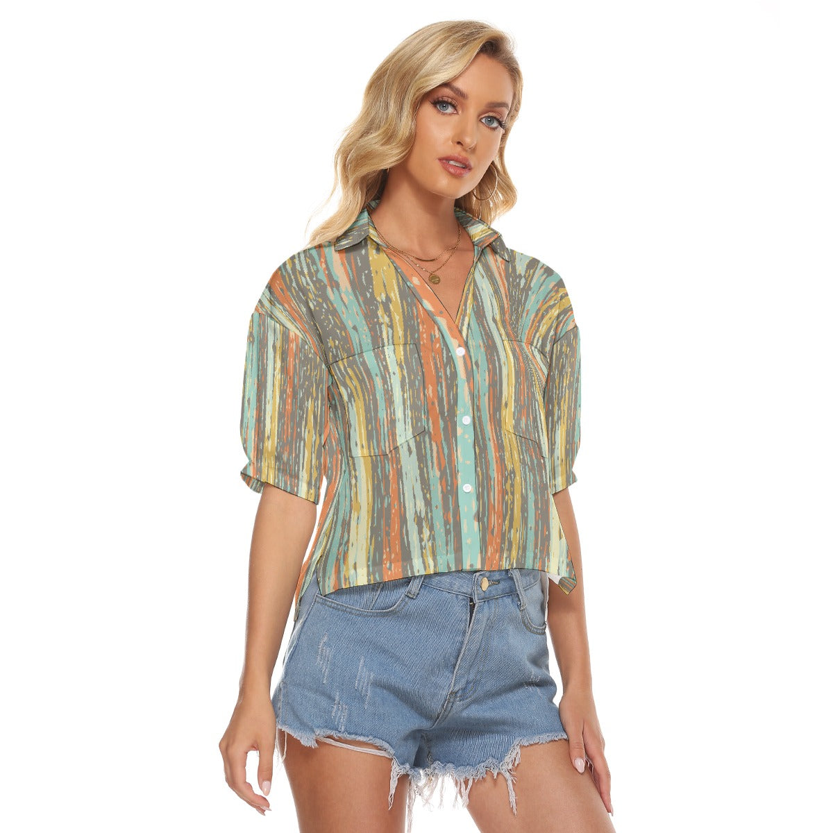 All-Over Print Women's V-neck Shirts