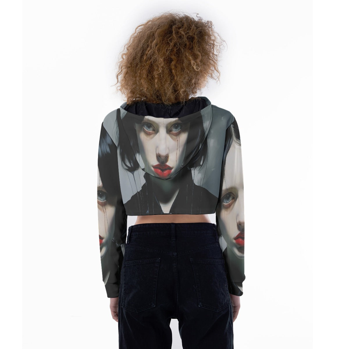 All-Over Print Women's Crop Top Hoodie
