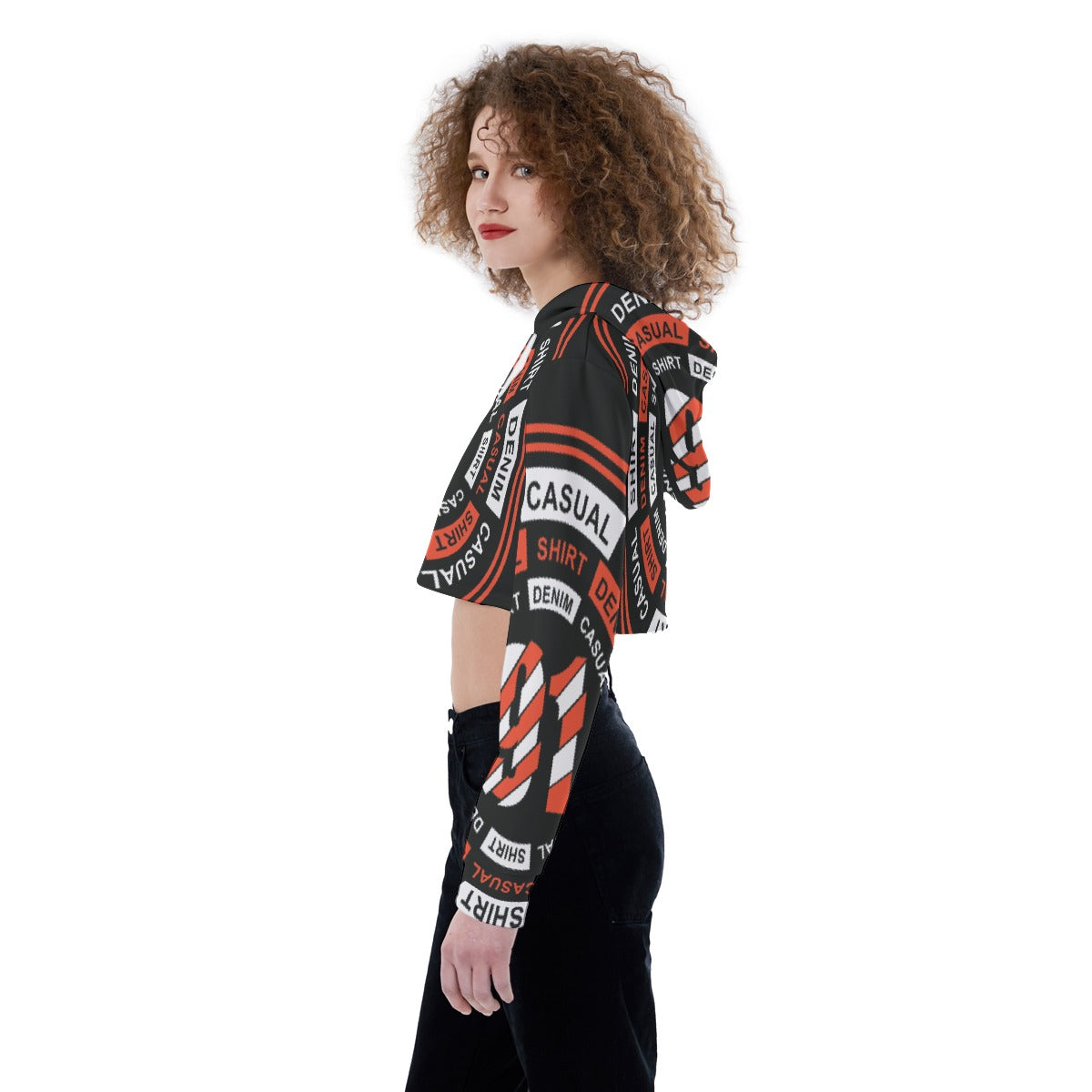 All-Over Print Women's Crop Top Hoodie