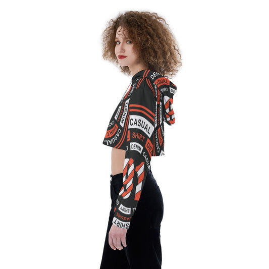 All-Over Print Women's Crop Top Hoodie