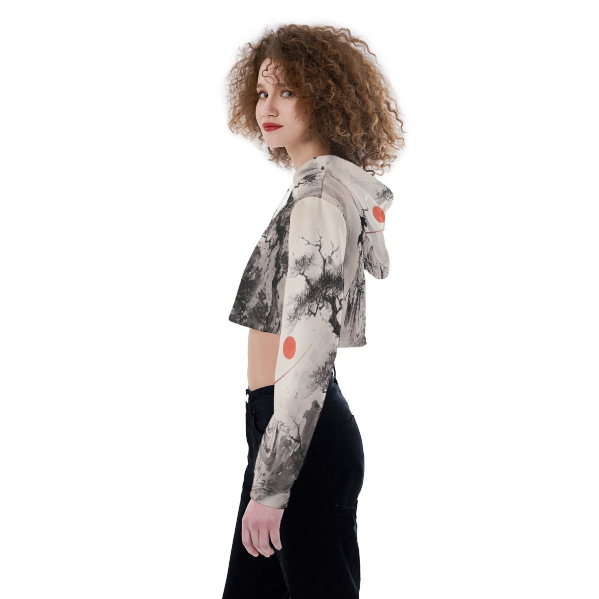 All-Over Print Women's Crop Top Hoodie