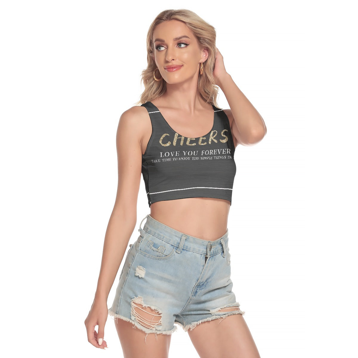 All-Over Print Women's Sport Crop Tank Top