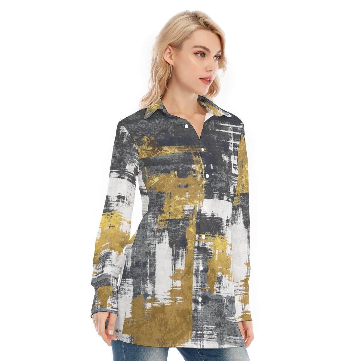 All-Over Print Women's Long Shirt
