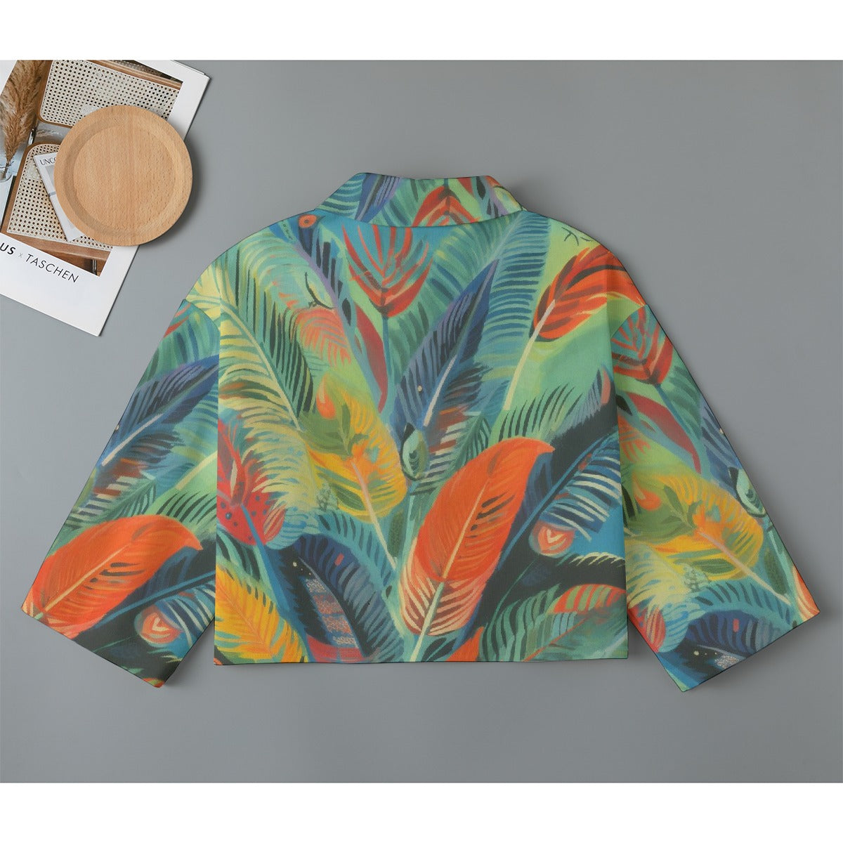 All-Over Print Women's Cropped Jacket | 245GSM Cotton