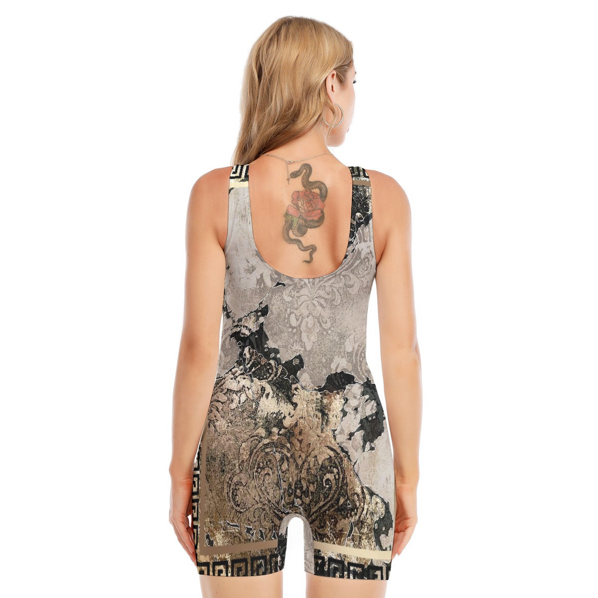 All-Over Print Women's Sleeveless One-piece Swimsuit