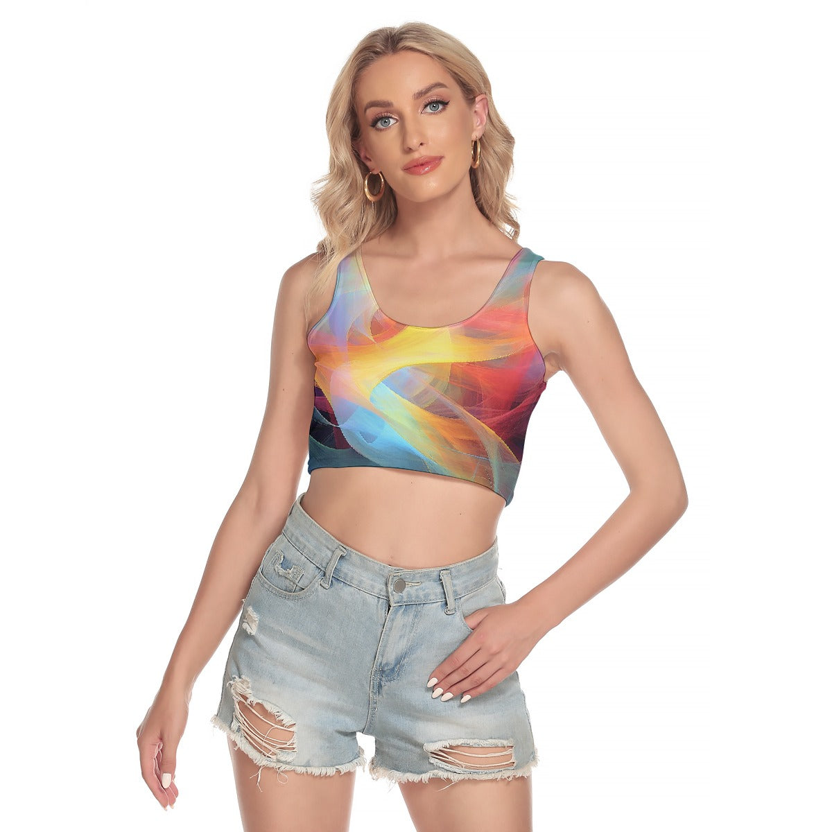 All-Over Print Women's Sport Crop Tank Top