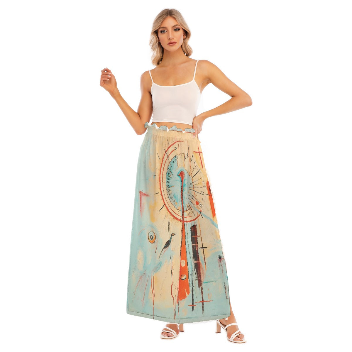 All-Over Print Women's Side Split Skirt