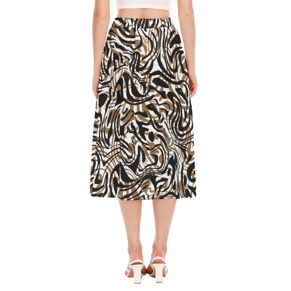All-Over Print Women's Long Section Chiffon Skirt