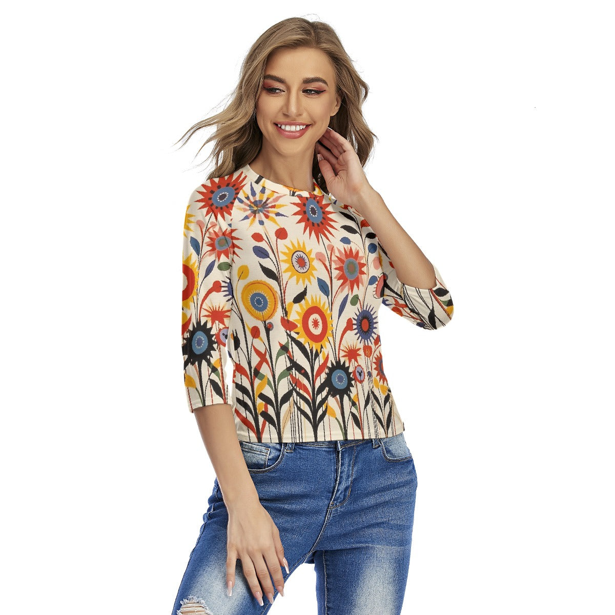 All-Over Print Women's Raglan Sleeves T-shirts