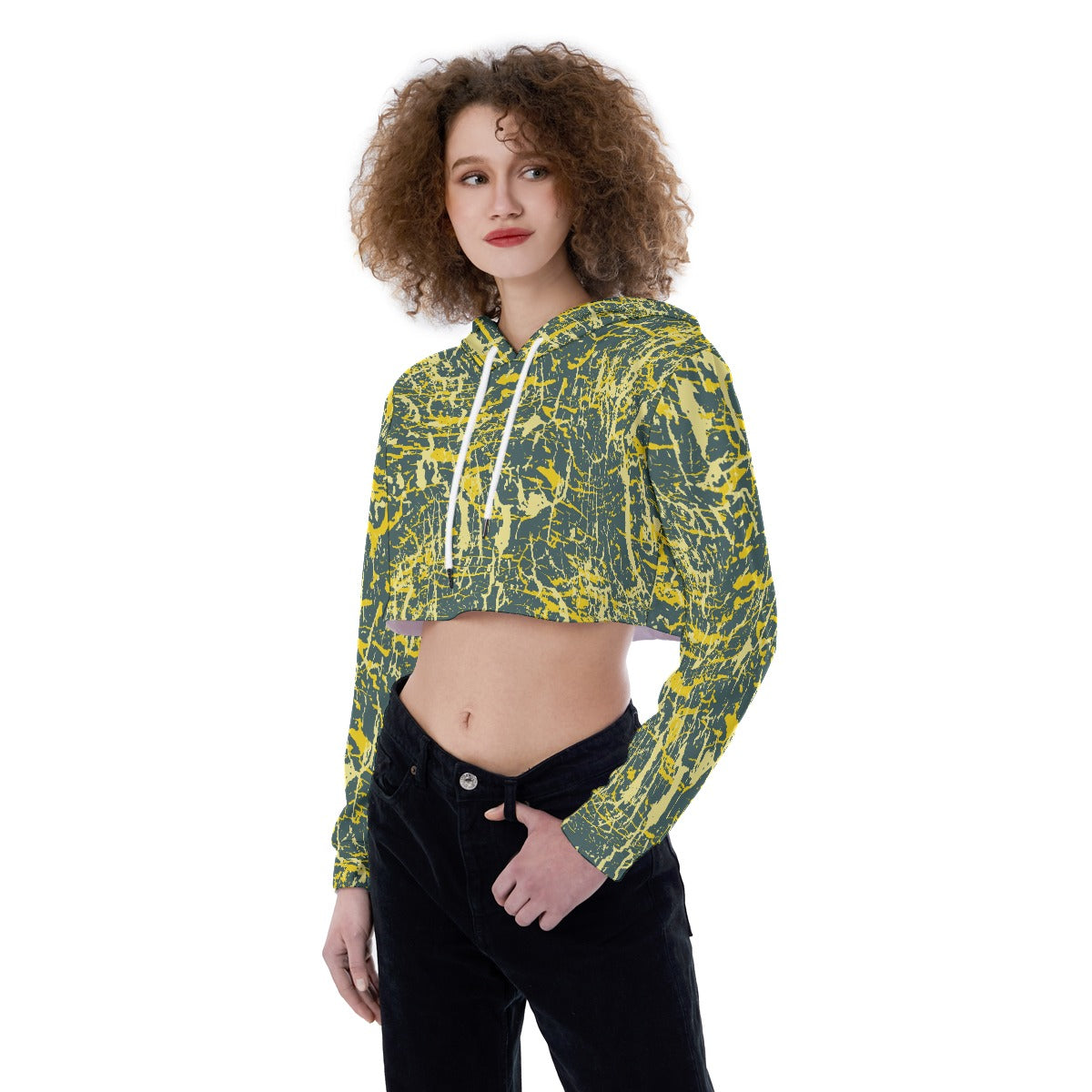All-Over Print Women's Crop Top Hoodie