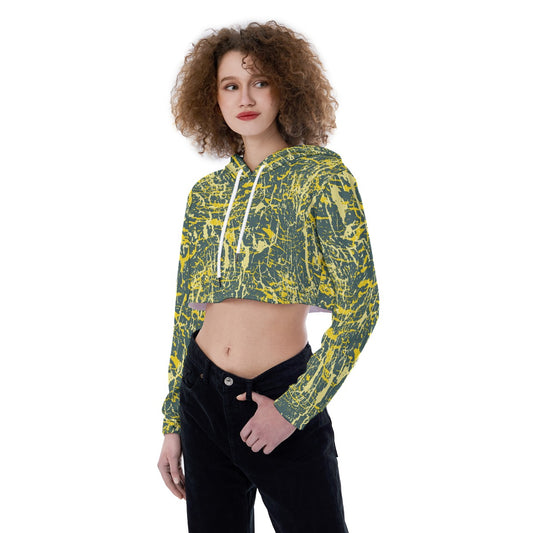 All-Over Print Women's Crop Top Hoodie