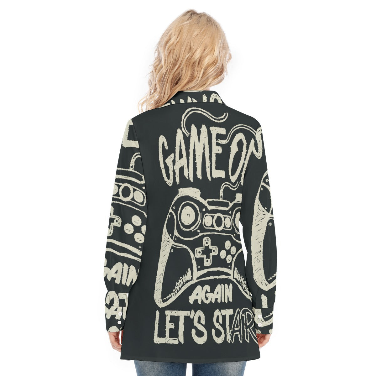 All-Over Print Women's Long Shirt