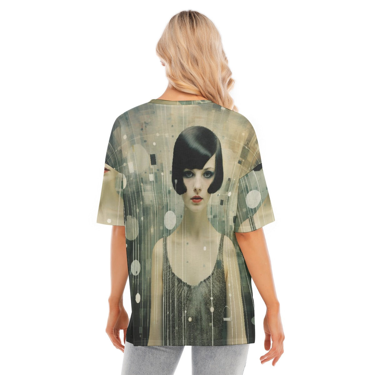 All-Over Print Women's Short Sleeves T-shirt With Hem Split