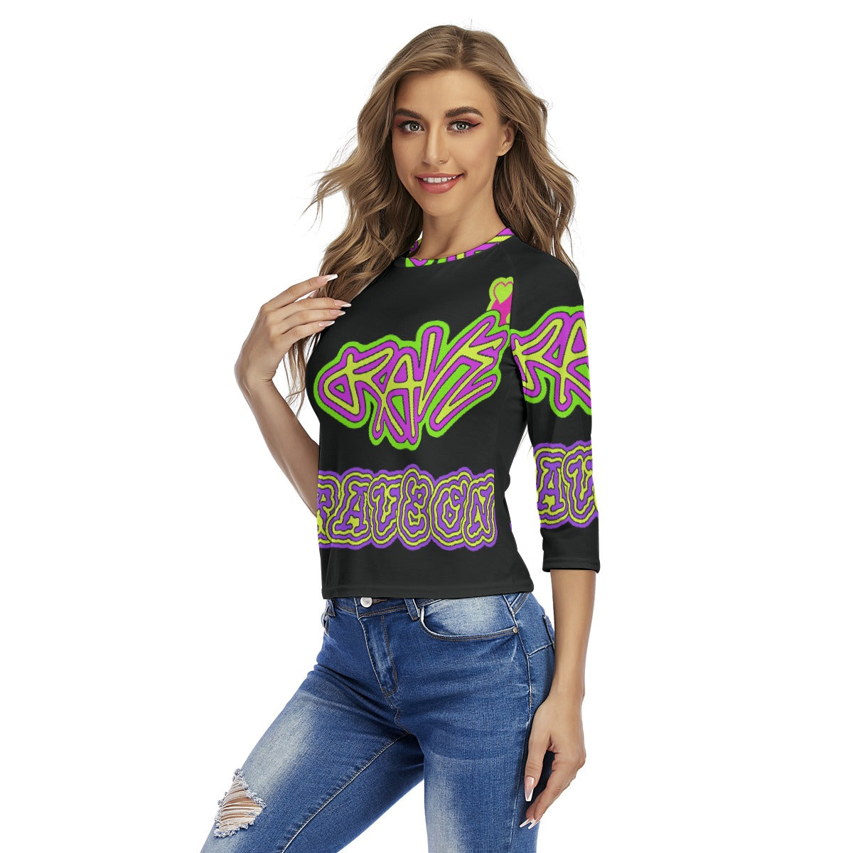 All-Over Print Women's Raglan Sleeves T-shirts