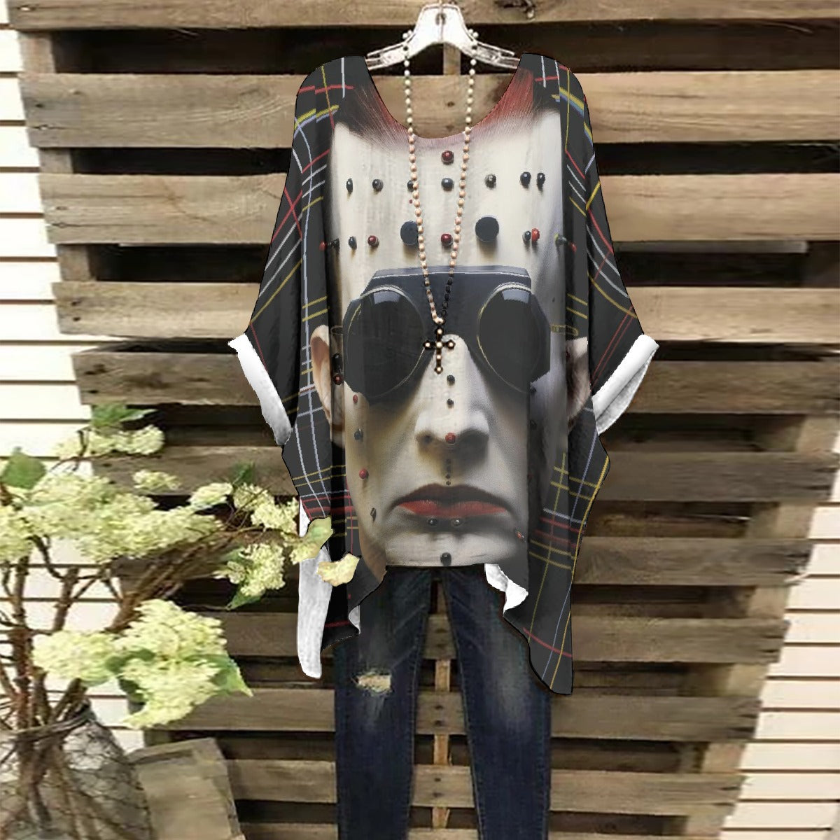 All-Over Print Women's Bat Sleeve Shirt