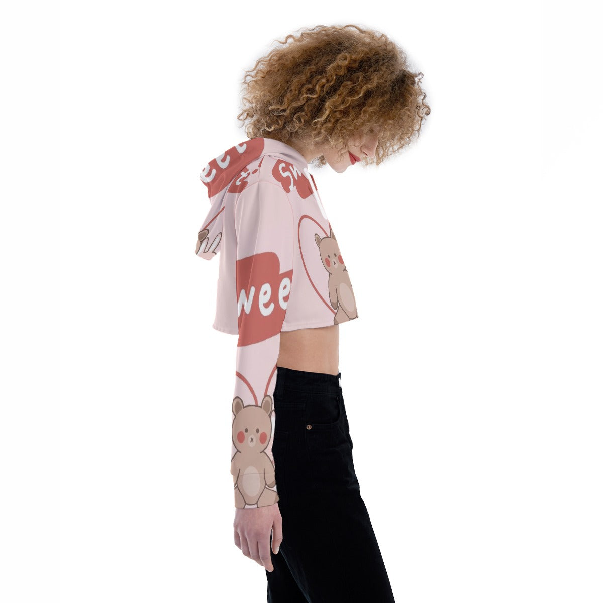 All-Over Print Women's Crop Top Hoodie