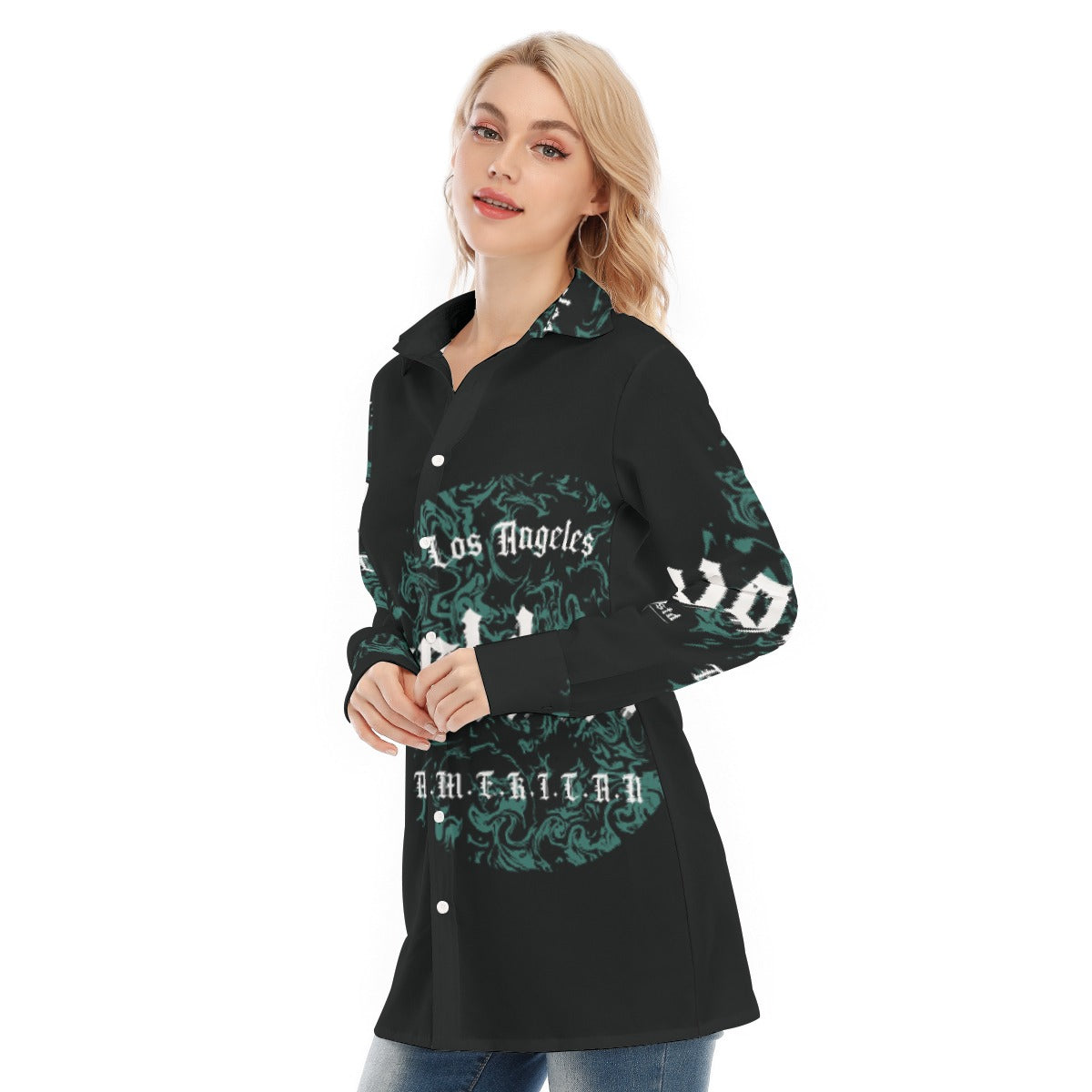 All-Over Print Women's Long Shirt