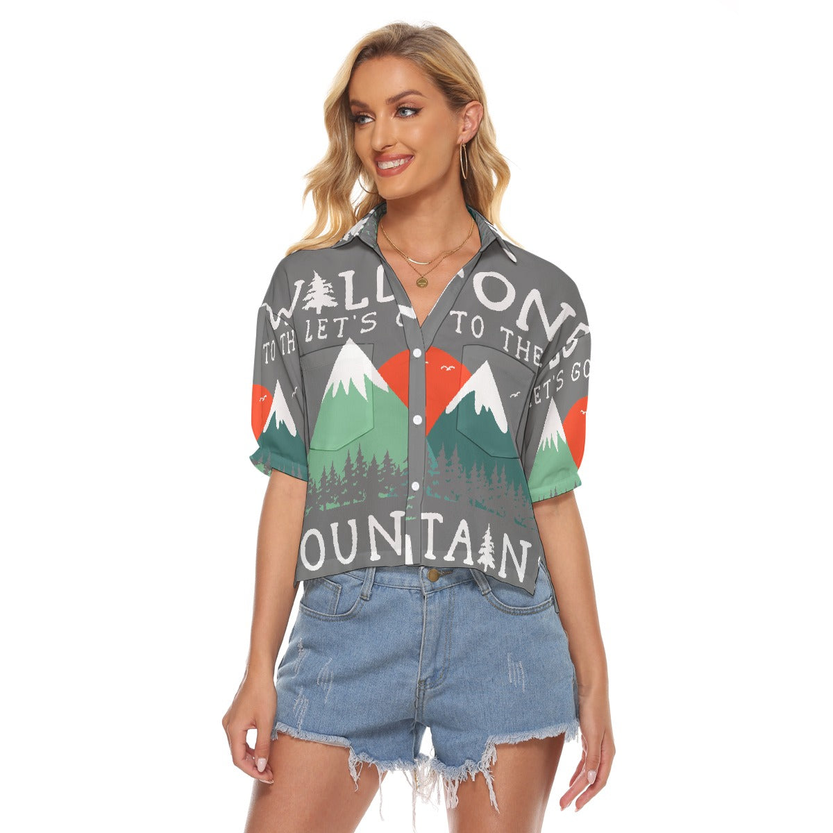 All-Over Print Women's V-neck Shirts