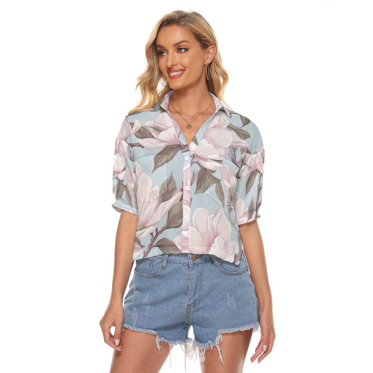 All-Over Print Women's V-neck Shirts