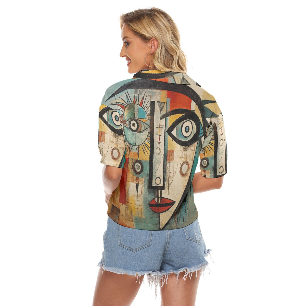 All-Over Print Women's V-neck Shirts