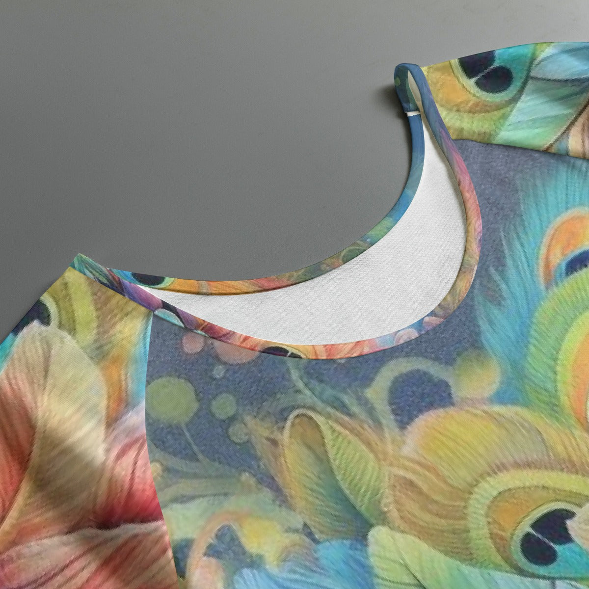 All-Over Print Women's Round Neck T-shirt With Raglan Sleeve