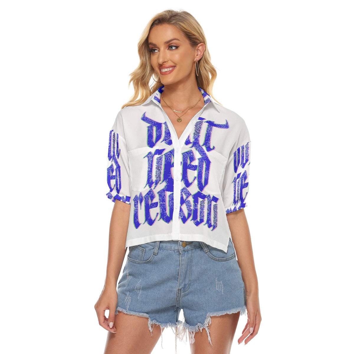 All-Over Print Women's V-neck Shirts