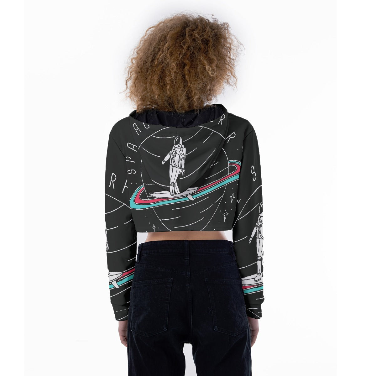 All-Over Print Women's Crop Top Hoodie