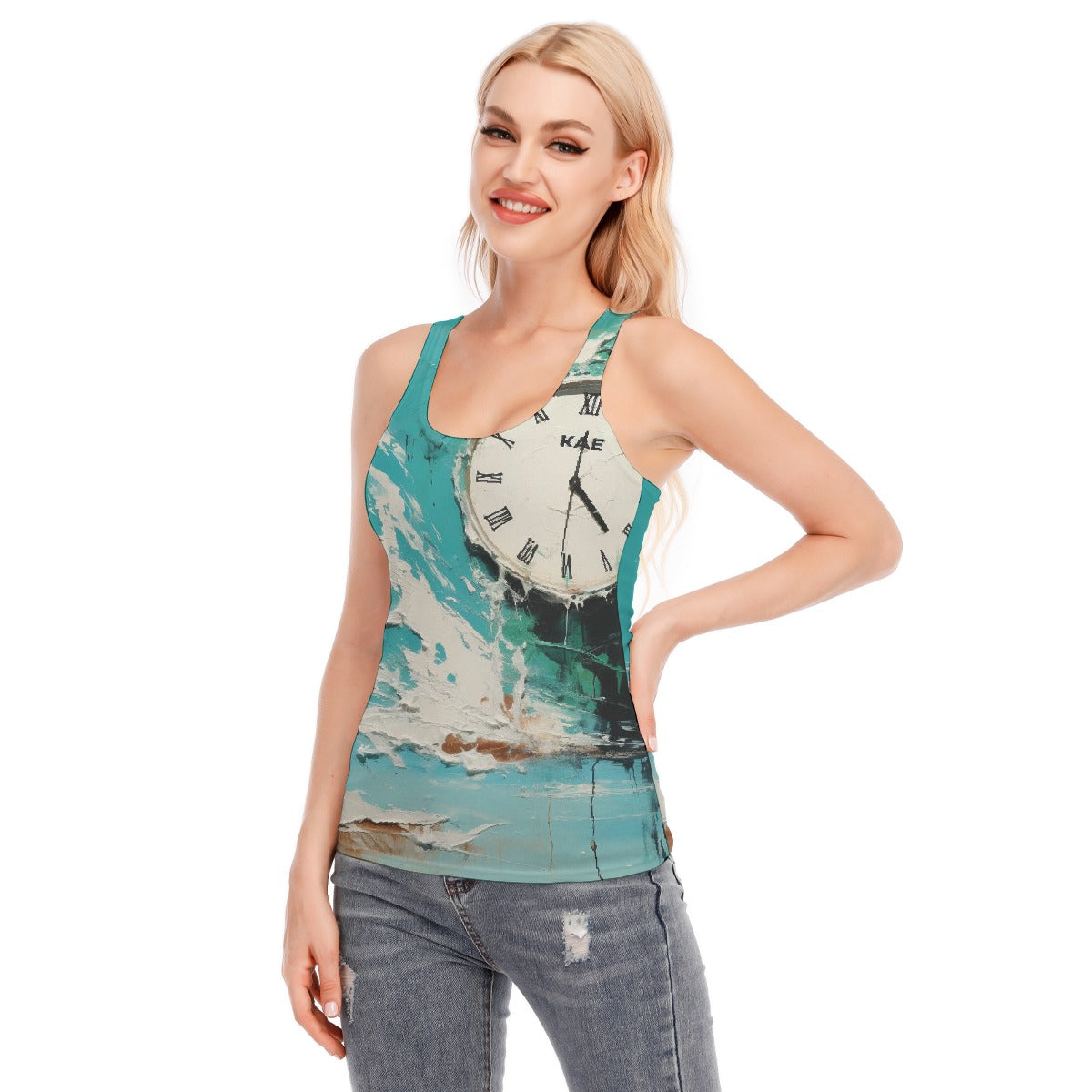 All-Over Print Women's Racer Vest | 190GSM Cotton