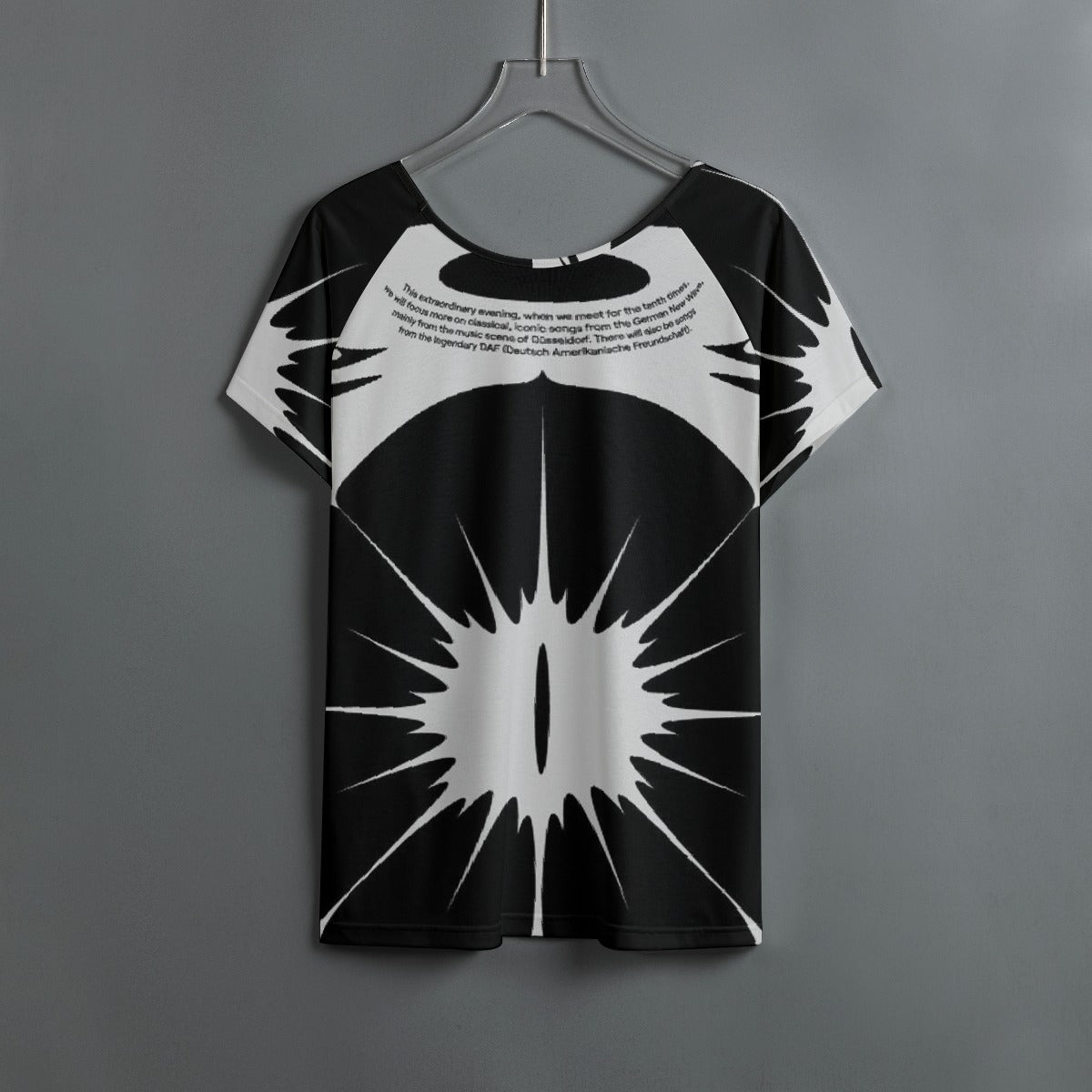 All-Over Print Women's Round Neck T-shirt With Raglan Sleeve