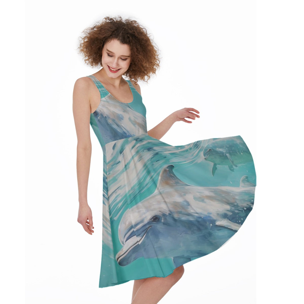 All-Over Print Women's Sleeveless Dress