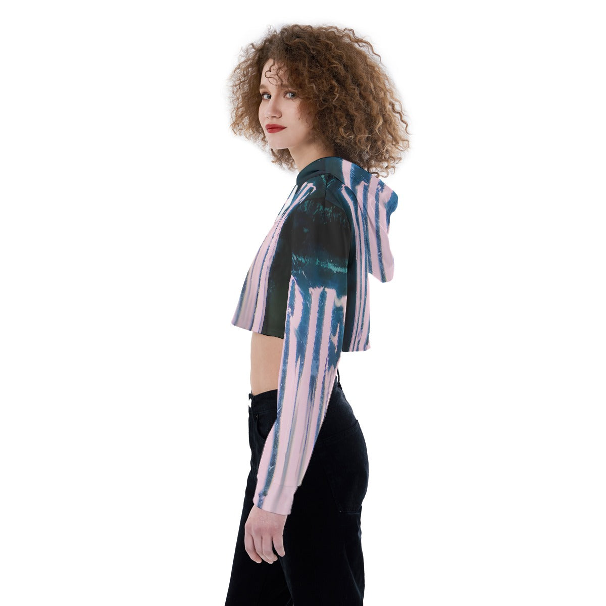 All-Over Print Women's Crop Top Hoodie