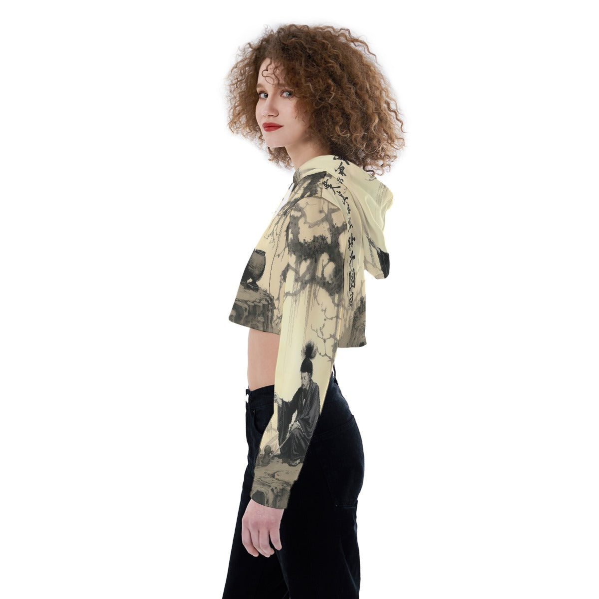 All-Over Print Women's Crop Top Hoodie