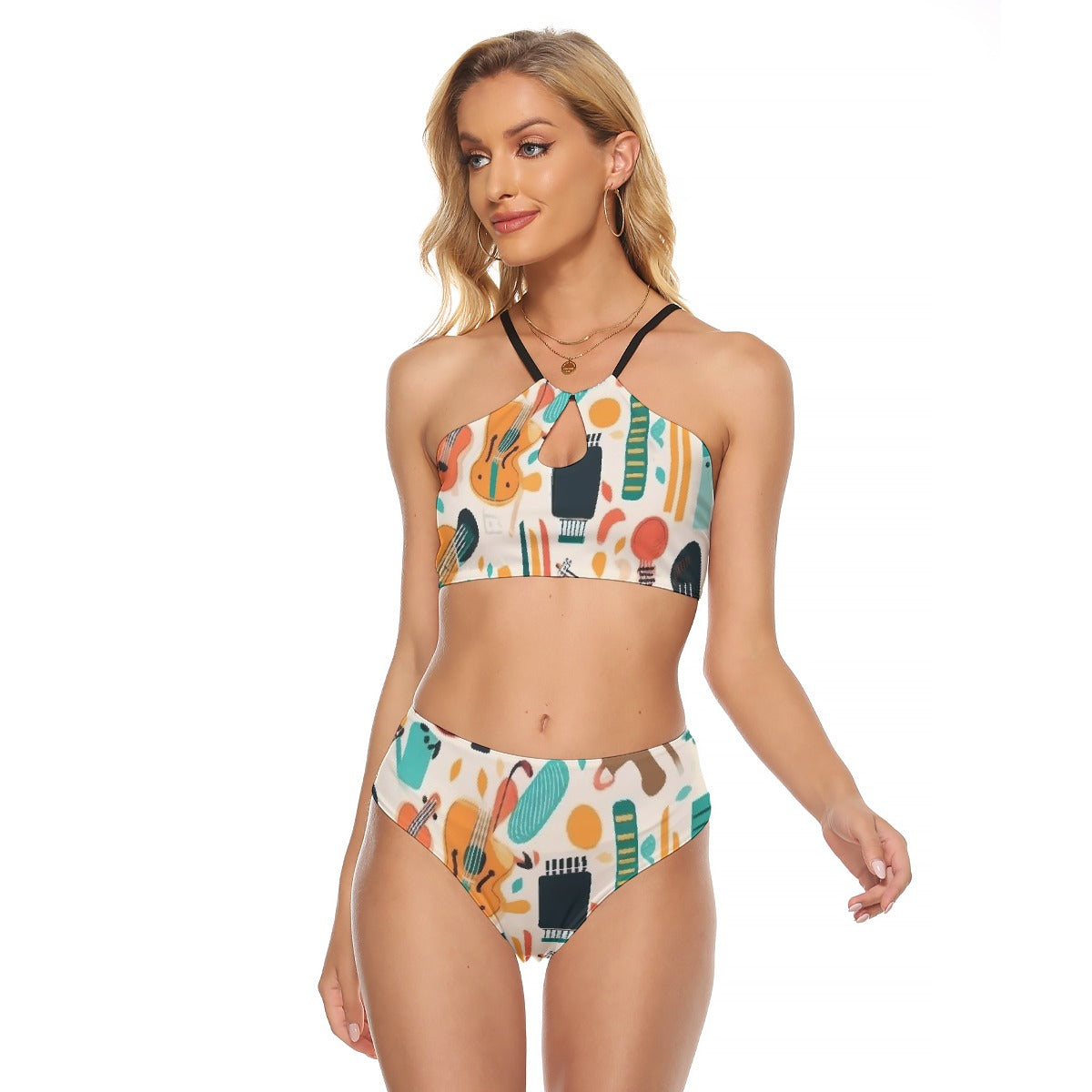 All-Over Print Women's Cami Keyhole One-piece Swimsuit