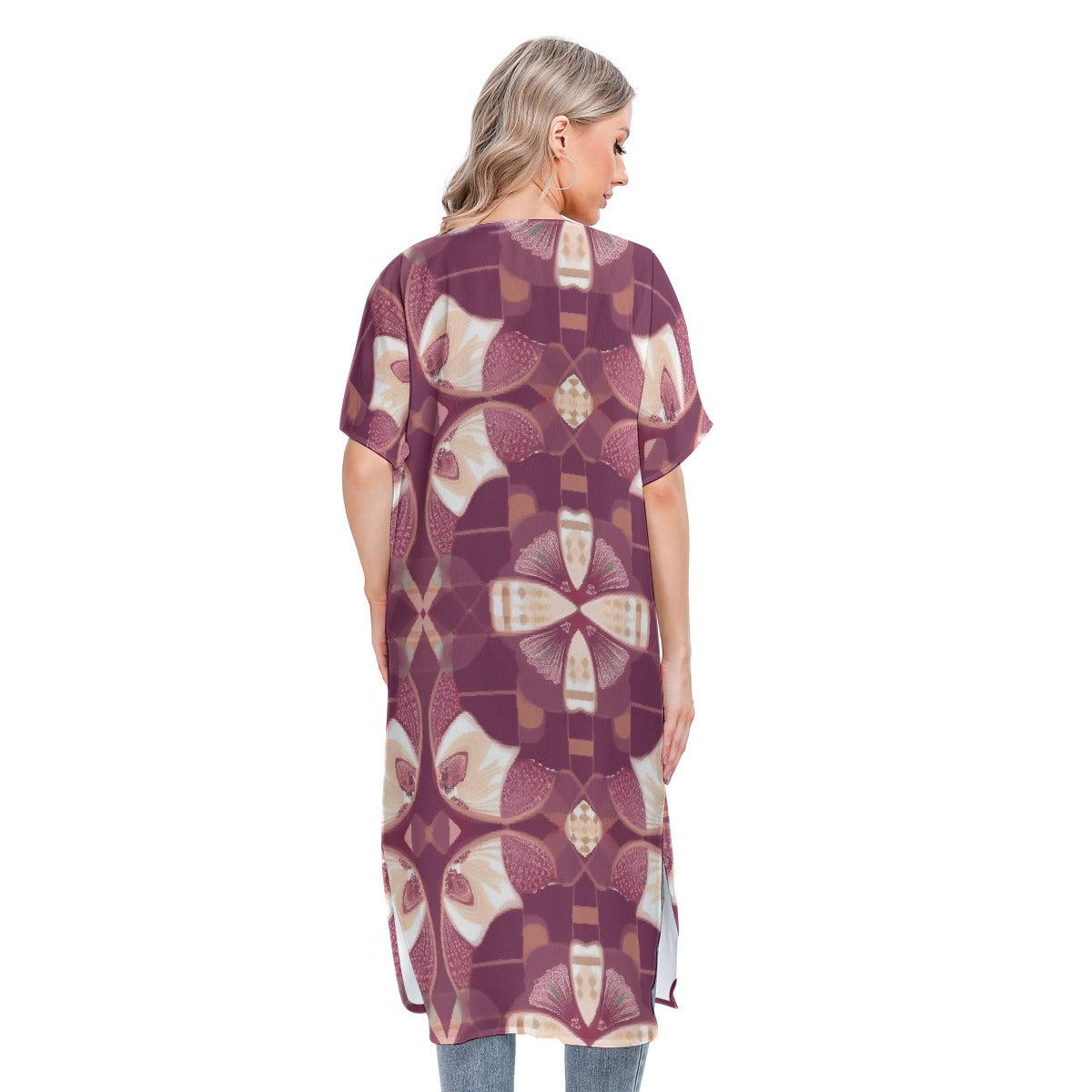 All-Over Print Women's Short Sleeve Cardigan