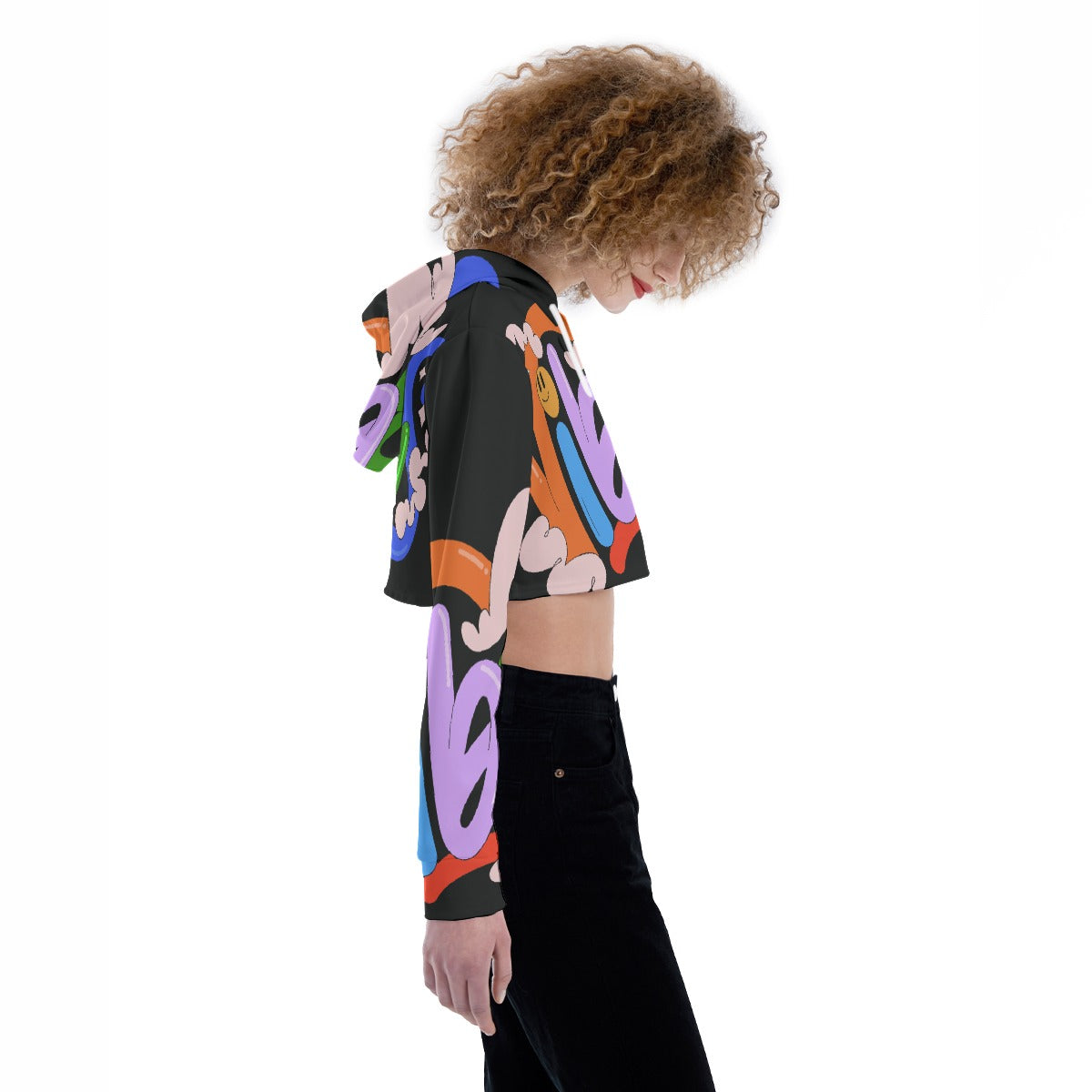 All-Over Print Women's Crop Top Hoodie