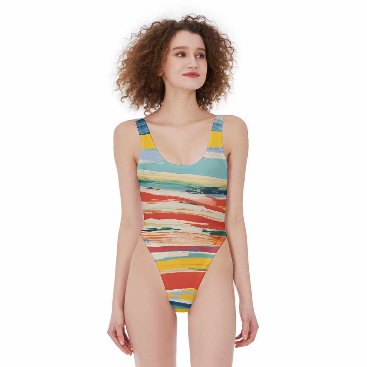 All-Over Print Women's High Cut One-piece Swimsuit