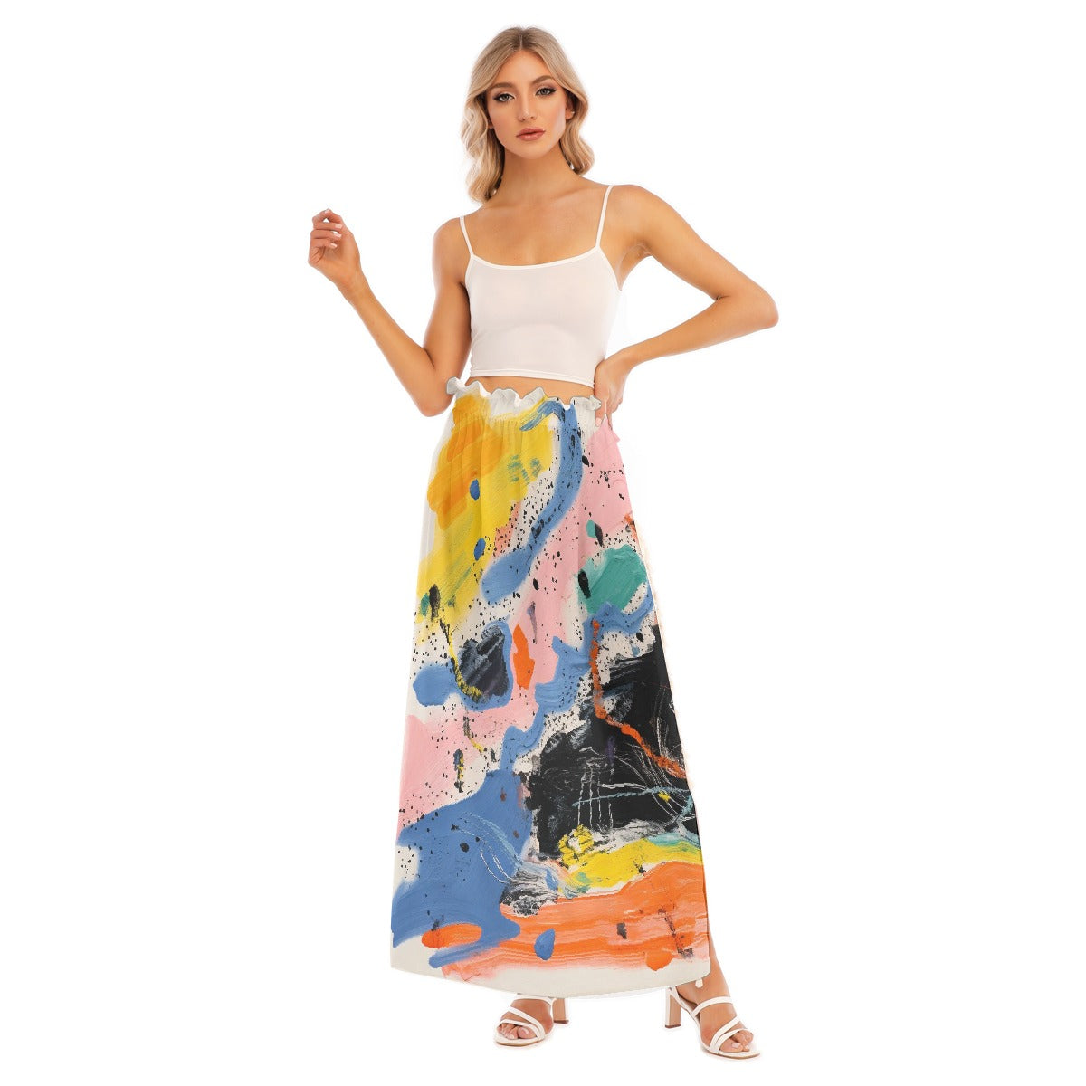 All-Over Print Women's Side Split Skirt
