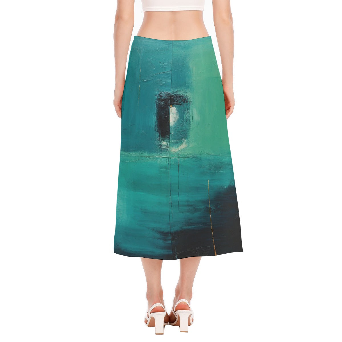 All-Over Print Women's High Slit Long Skirt