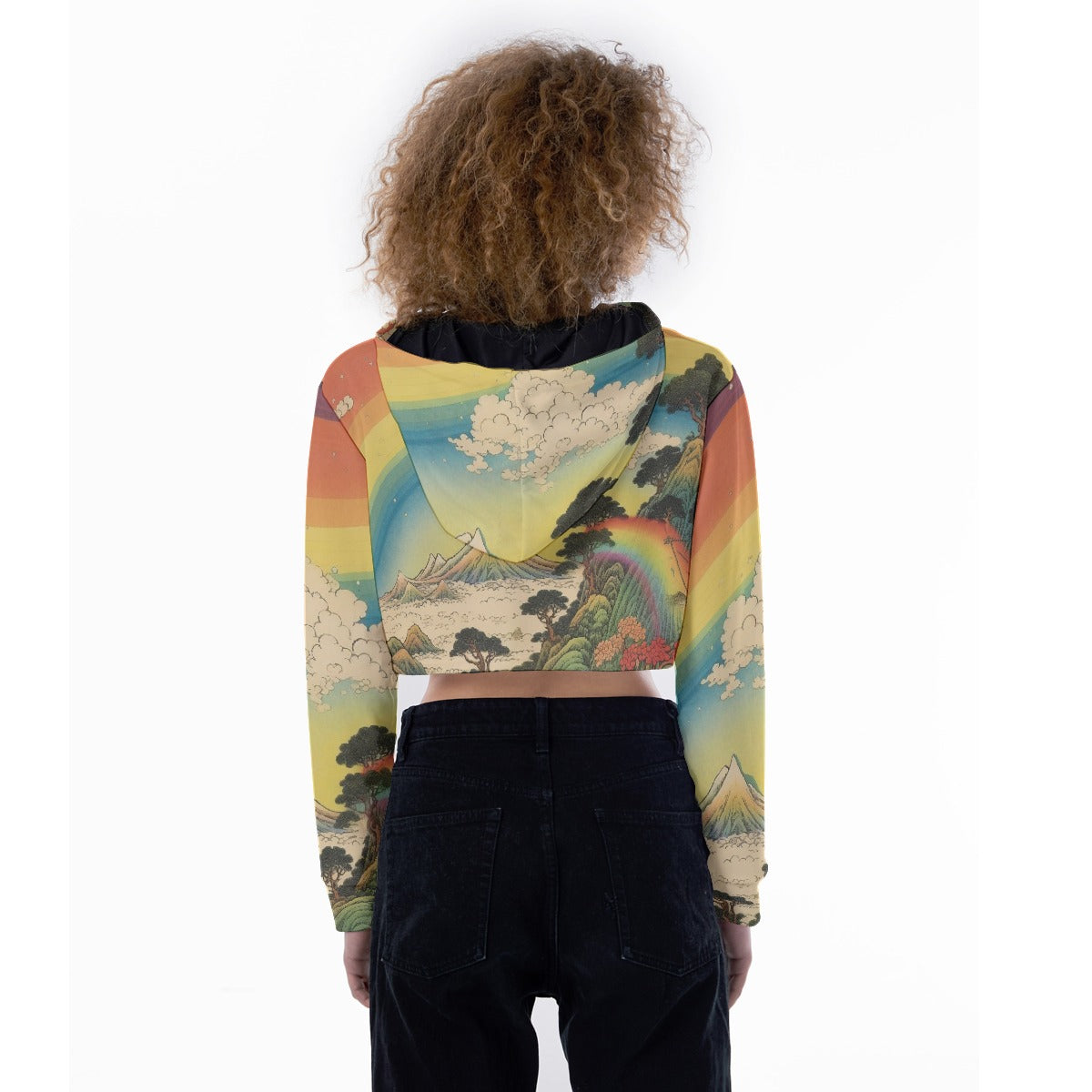 All-Over Print Women's Crop Top Hoodie