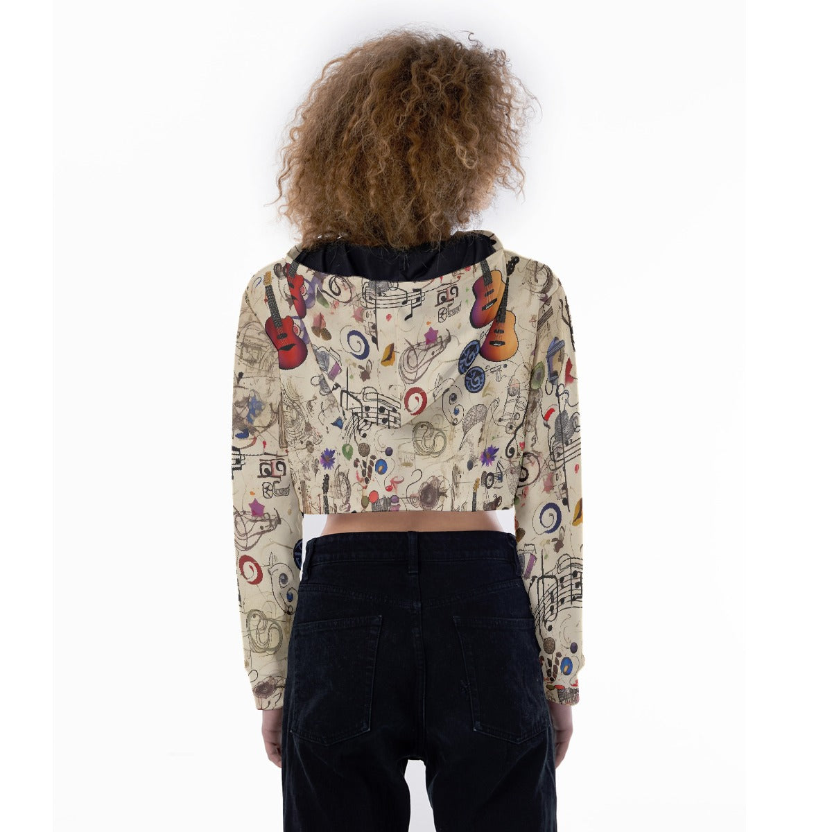 All-Over Print Women's Crop Top Hoodie