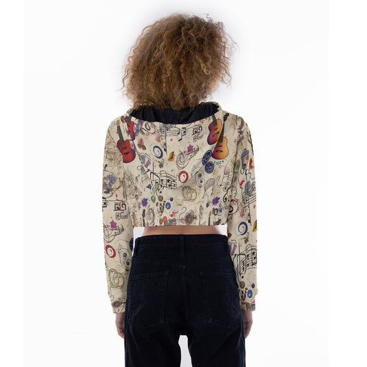 All-Over Print Women's Crop Top Hoodie