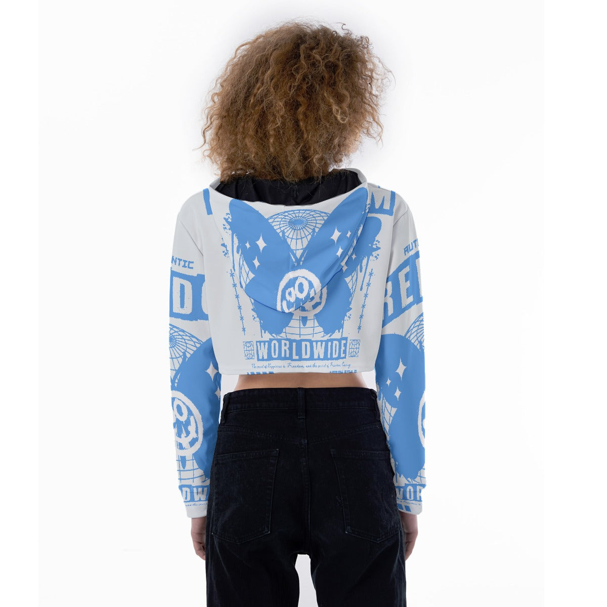 All-Over Print Women's Crop Top Hoodie