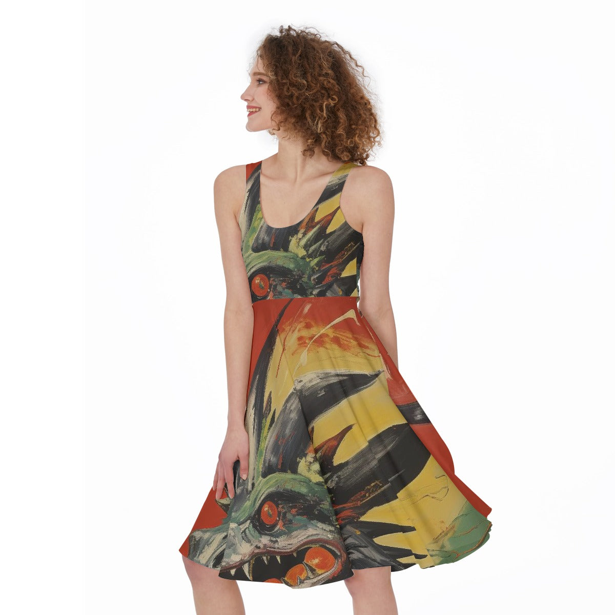 All-Over Print Women's Sleeveless Dress