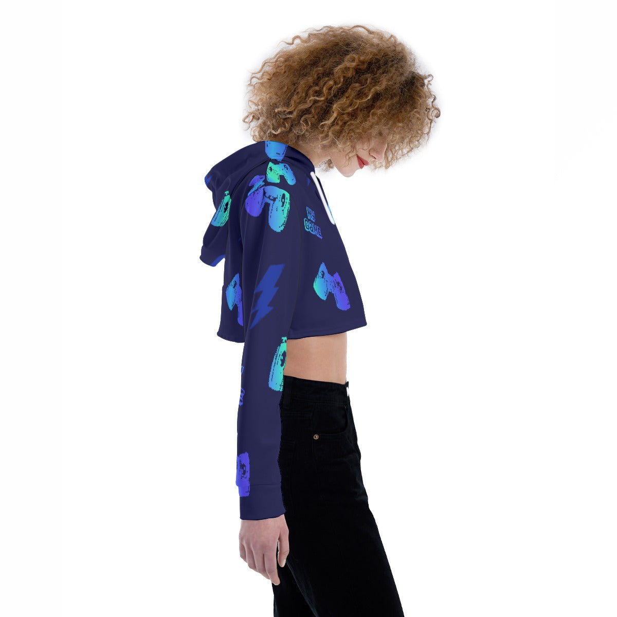 All-Over Print Women's Crop Top Hoodie