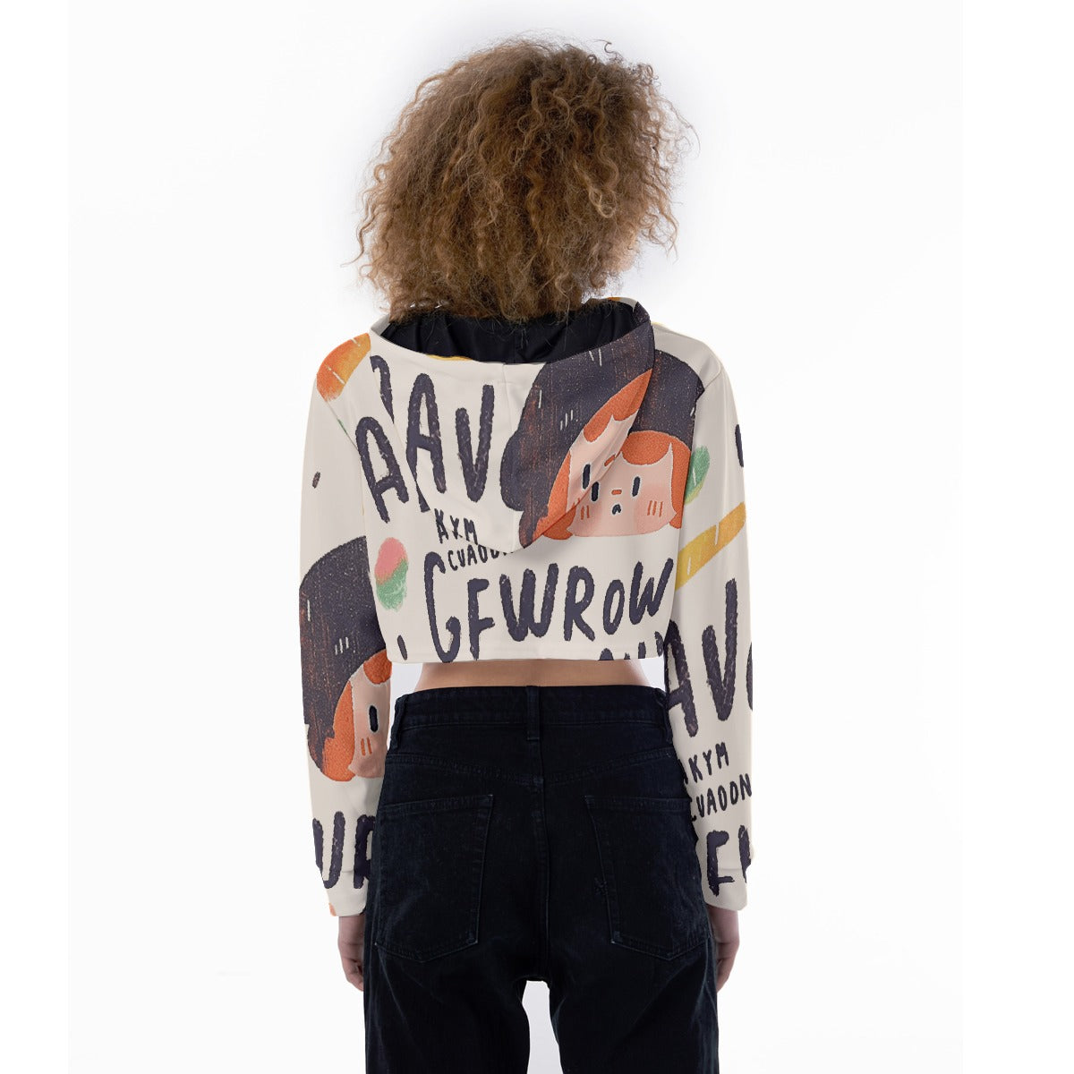 All-Over Print Women's Crop Top Hoodie