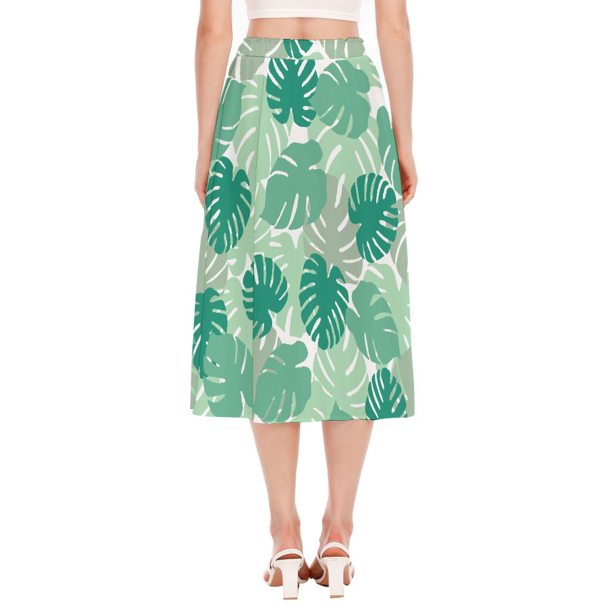 All-Over Print Women's Long Section Chiffon Skirt