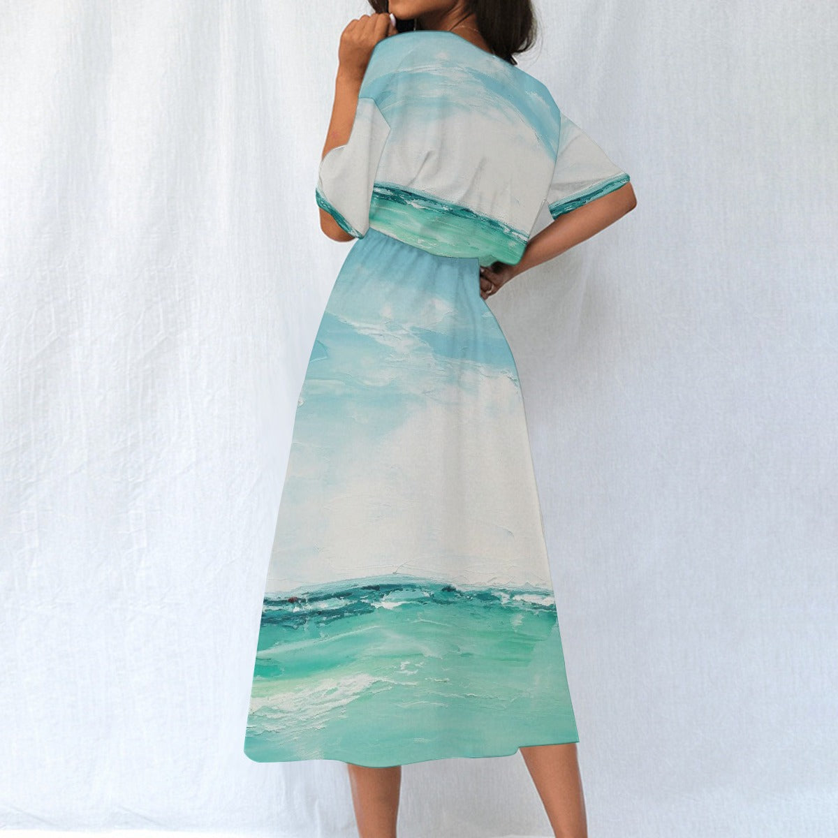 All-Over Print Women's Elastic Waist Dress