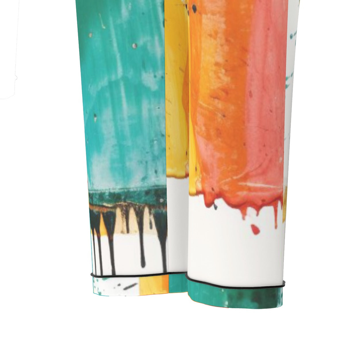 All-Over Print Women's Long Sleeve Pajama Set With Black Contrast Piping