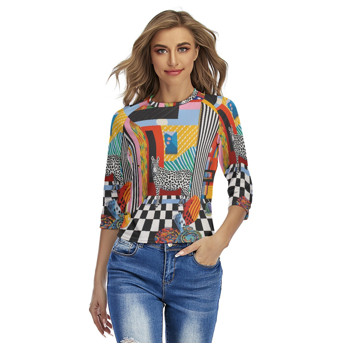 All-Over Print Women's Raglan Sleeves T-shirts